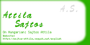 attila sajtos business card